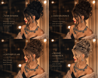 Chignon bun en cheveux naturels