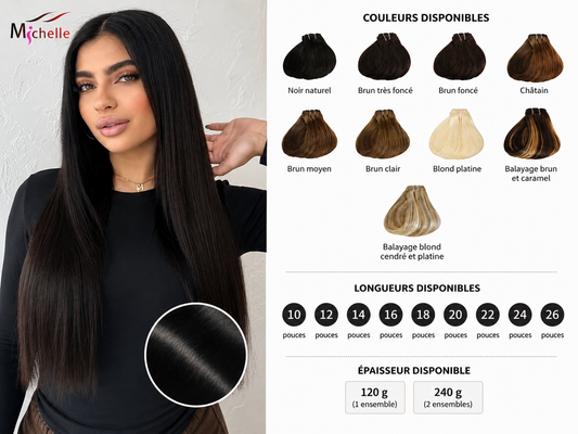 Extensions cheveux humains premium-SOFY