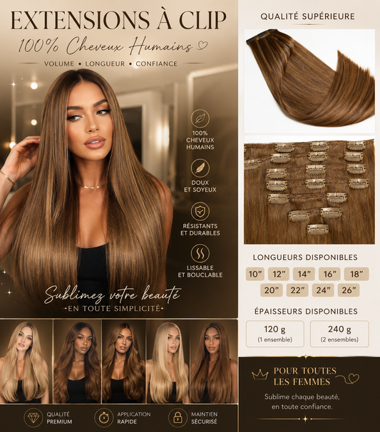 Extensions capillaires en cheveux naturels DANIKA