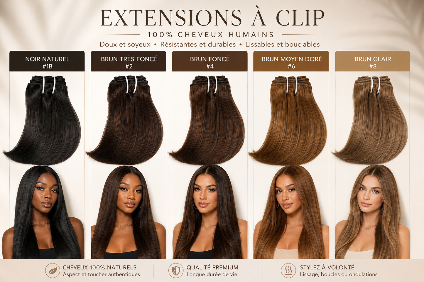 Extensions capillaires en cheveux naturels DANIKA