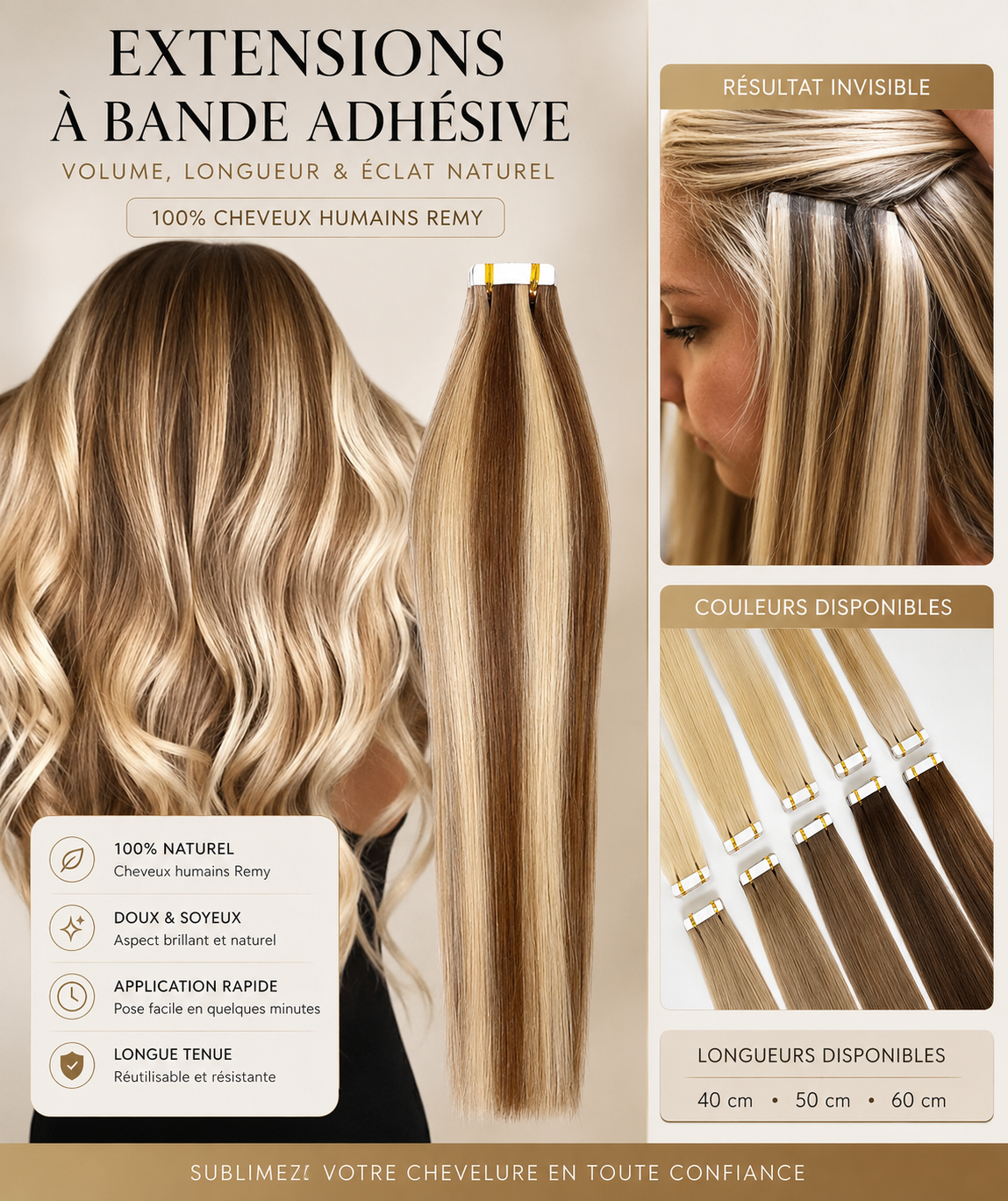 Extensions de Cheveux Humains SURY