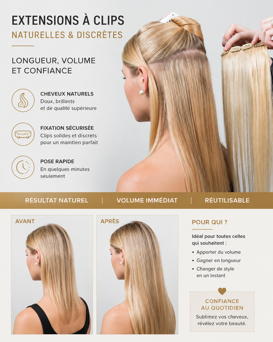 Extensions cheveux humains/ ROMY