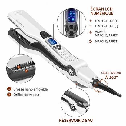 Fer à Lisser Vapeur Salon Elite Pro - Lissage Professionnel