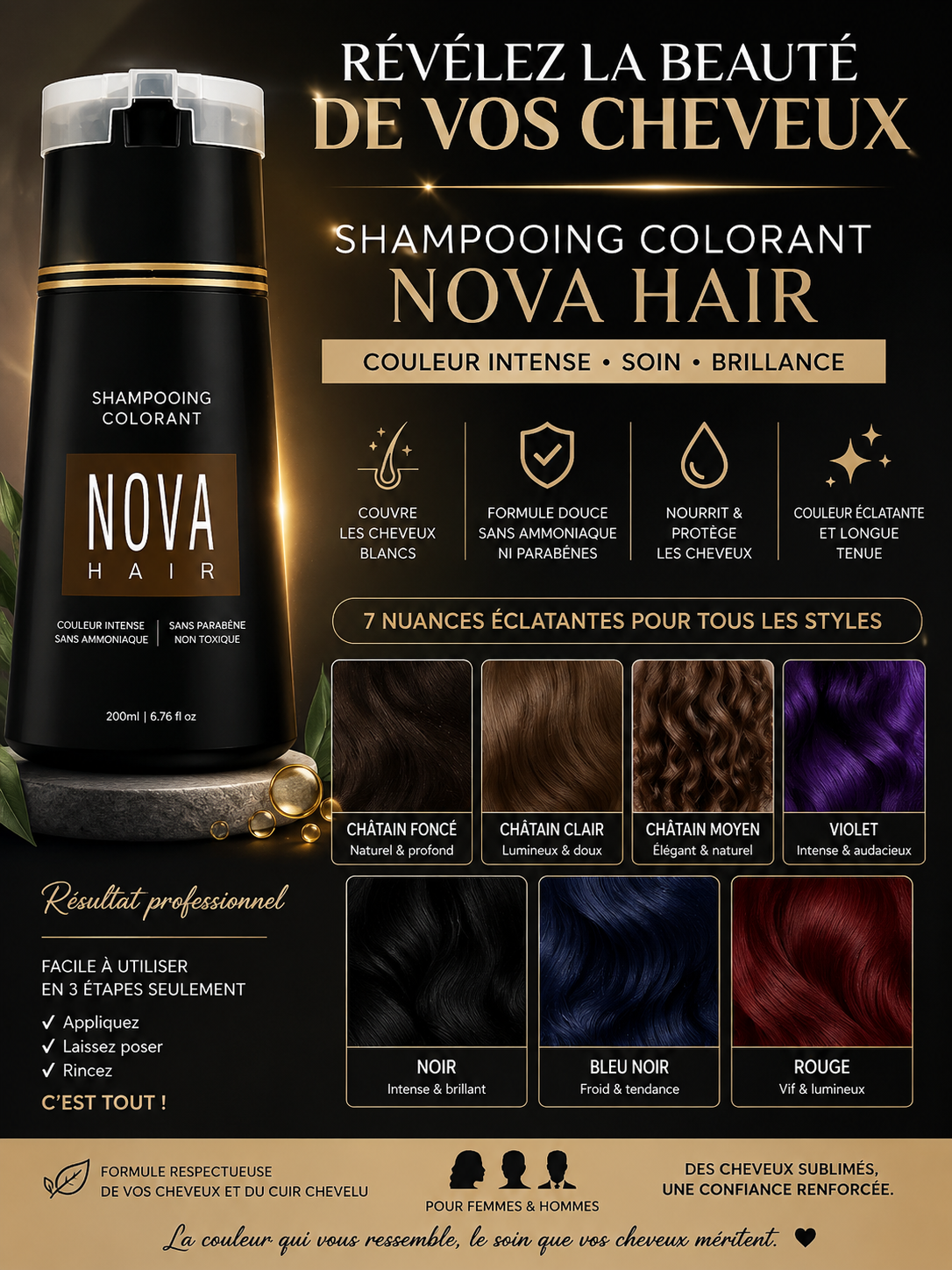 Shampoing Anti-Cheveux Gris NOVA