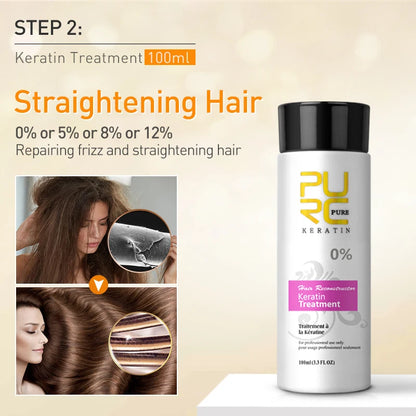 Duo Shampoing & Traitement Lissant à la Kératine PURC