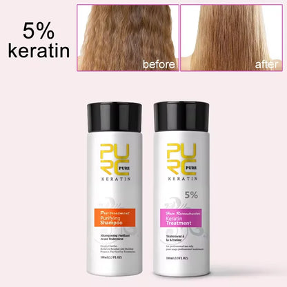 Duo Shampoing & Traitement Lissant à la Kératine PURC