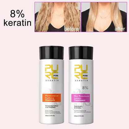 Duo Shampoing & Traitement Lissant à la Kératine PURC
