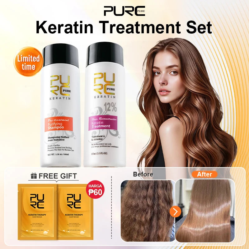 Duo Shampoing & Traitement Lissant à la Kératine PURC