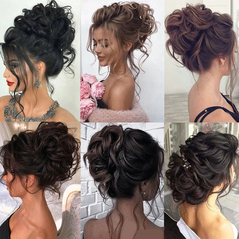 Clem Human Hair Bun Updo Style