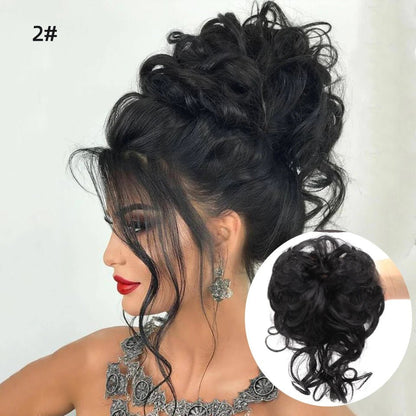 Rebe Human Hair Bun Updo Style