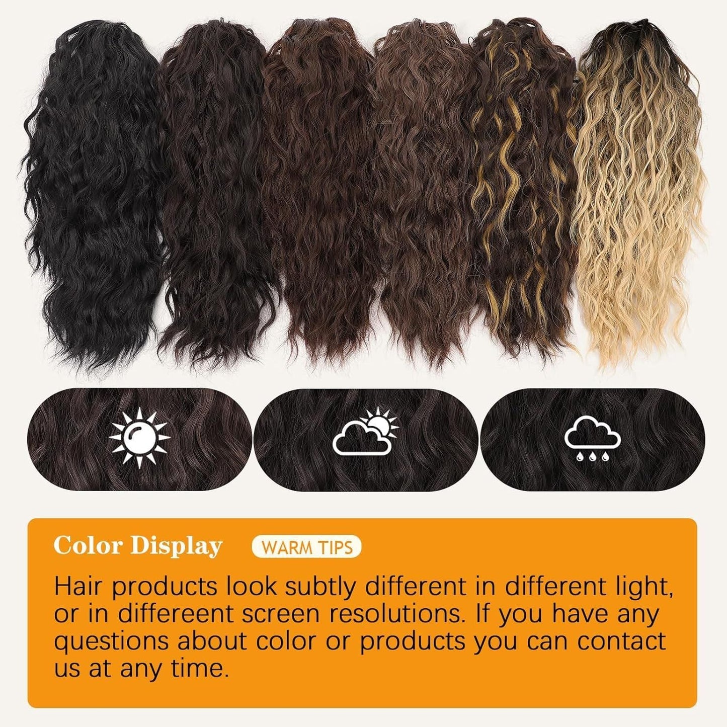 Extension cheveux pince queue de cheval synthétique/PAMELA - BIU - T