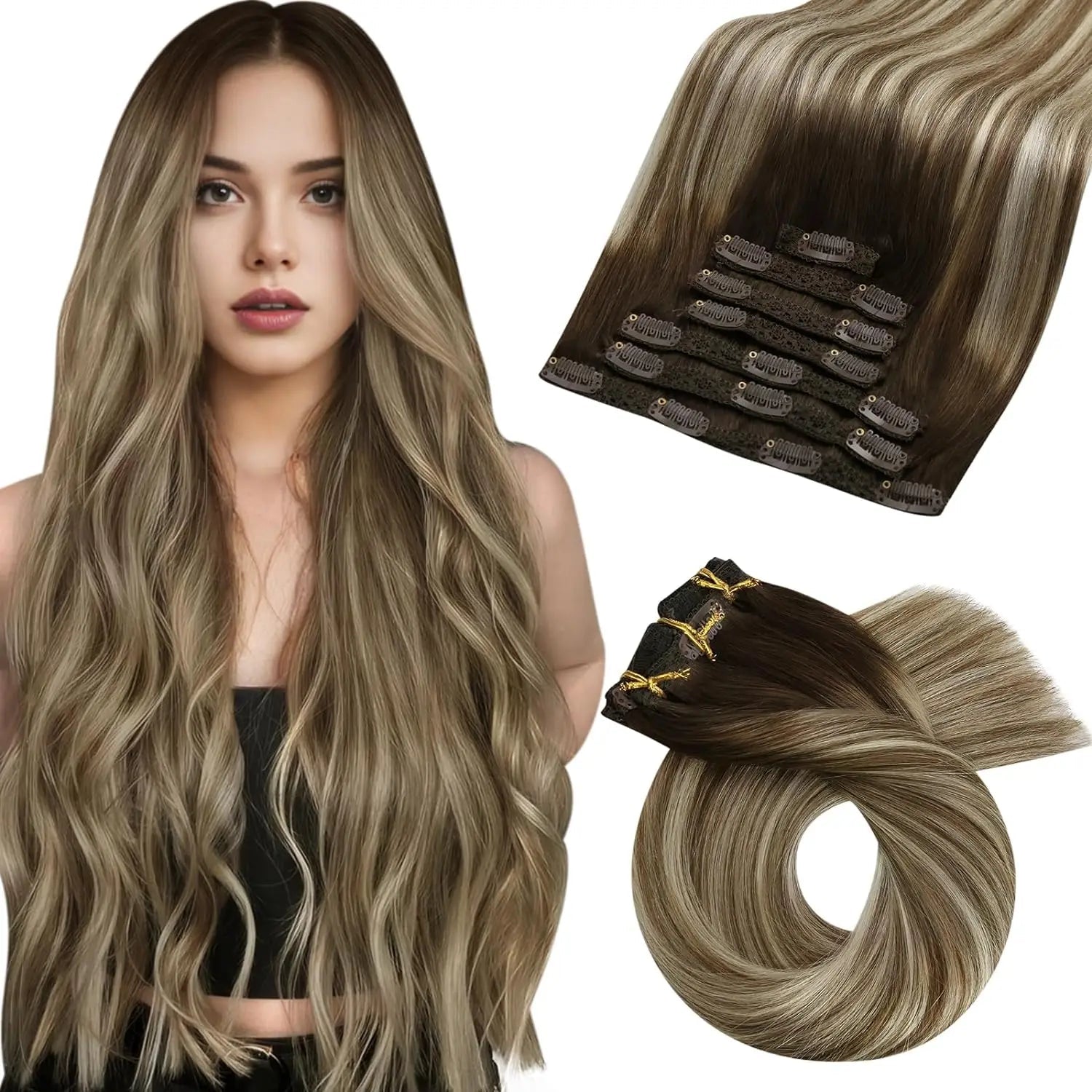 Extensions cheveux humains/ MOLLY - BIU - T