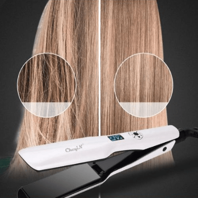 Lisseur Cheveux - HairStraightenerBrush™ - Blanc - BIU - T