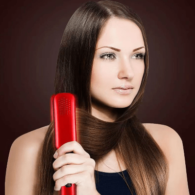Lisseur Cheveux - HairStraightenerBrush™ - Rouge - BIU - T