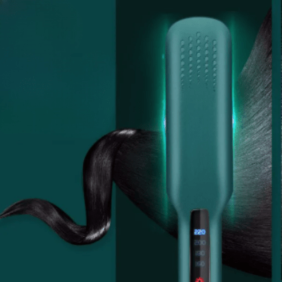 Lisseur Cheveux - HairStraightenerBrush™ - Vert - BIU - T