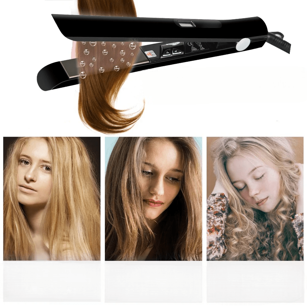 Lisseur Cheveux - HairStraightenerCurler™ - Noir - BIU - T