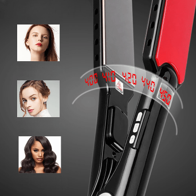 Lisseur Cheveux - HairStraightenerCurler™ - Noir Large - BIU - T