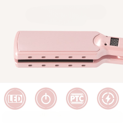 Lisseur Cheveux - HairStraightenerCurler™ - Rose - BIU - T