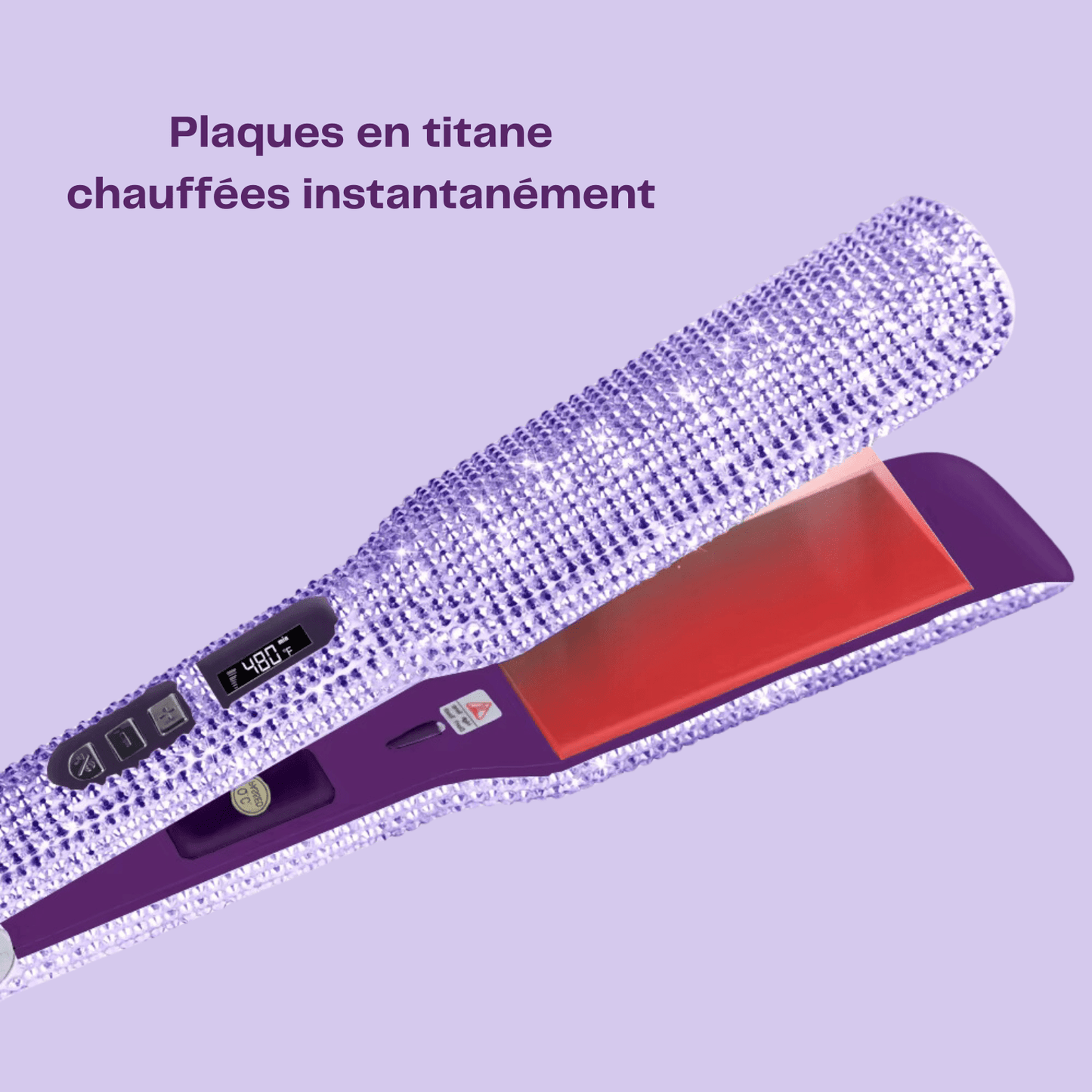 Lisseur Professionnel - RhinestoneStyler™ - Violet - BIU - T